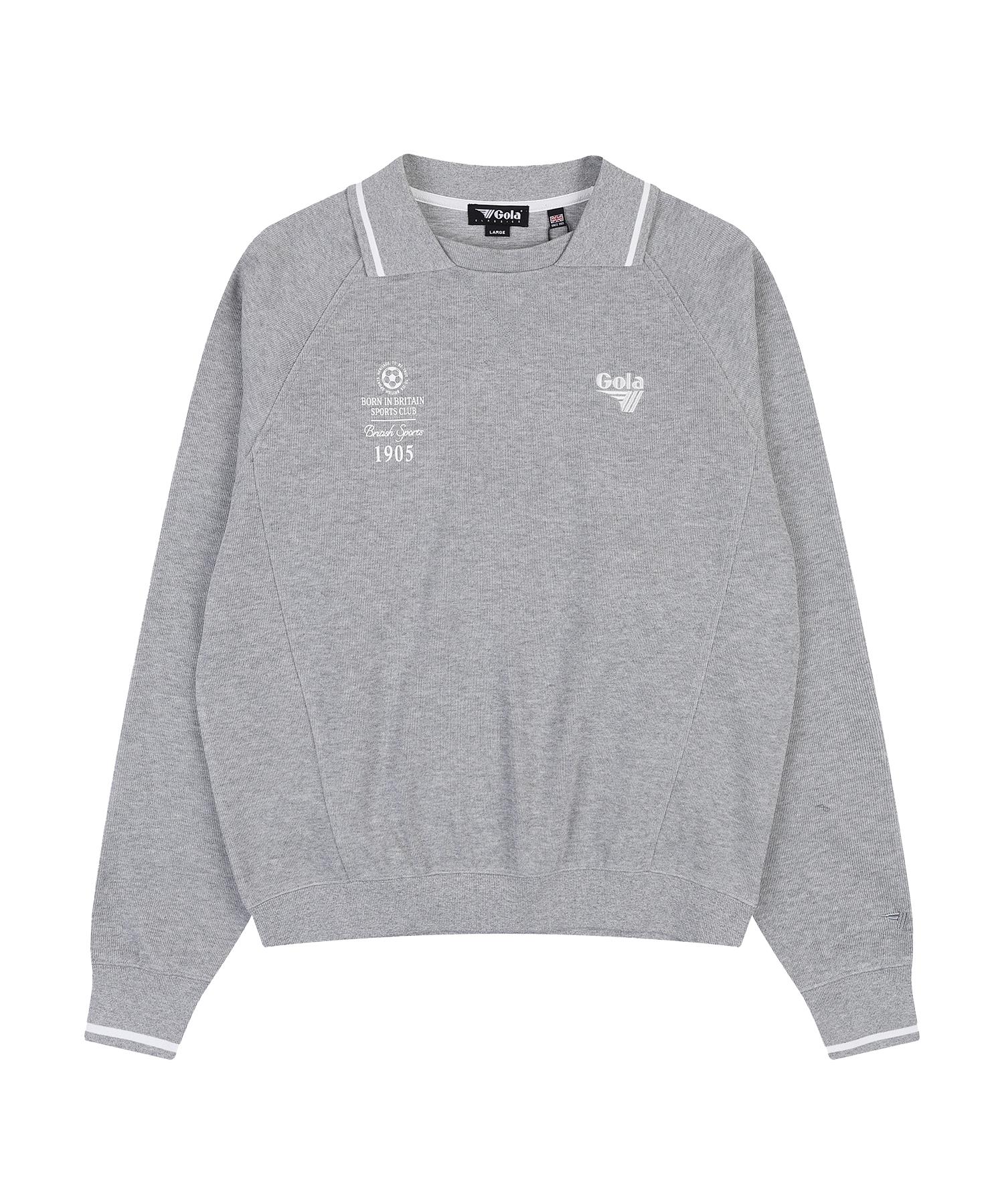 Golla Essential Collar Sweat Shirts [Melange Grey] Melange Grey/S