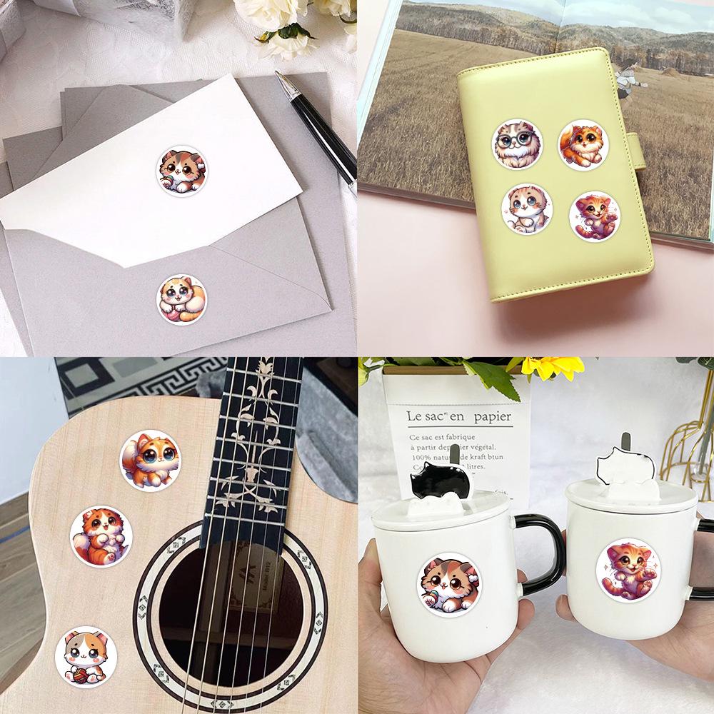 500 Cute Cat Animal Stickers - Perfect for Kids' DIY, Suitcases, Scooters, Water Bottles, and Diaries.
