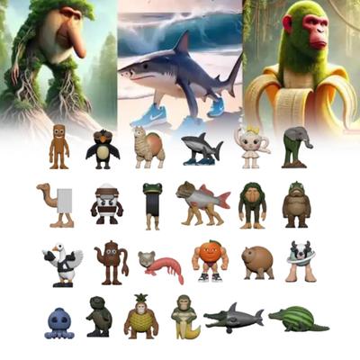 Italian Al Brainrot Character Pvc Figurine Action Figure Model Toy Decoration
