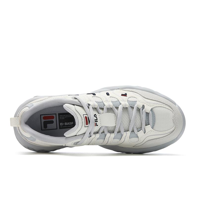 FILA MUFFIN Cushioning Abrasion Resistant Breathable Lightweight Low top Casual Shoes Women's Micro White F12W541145FWW