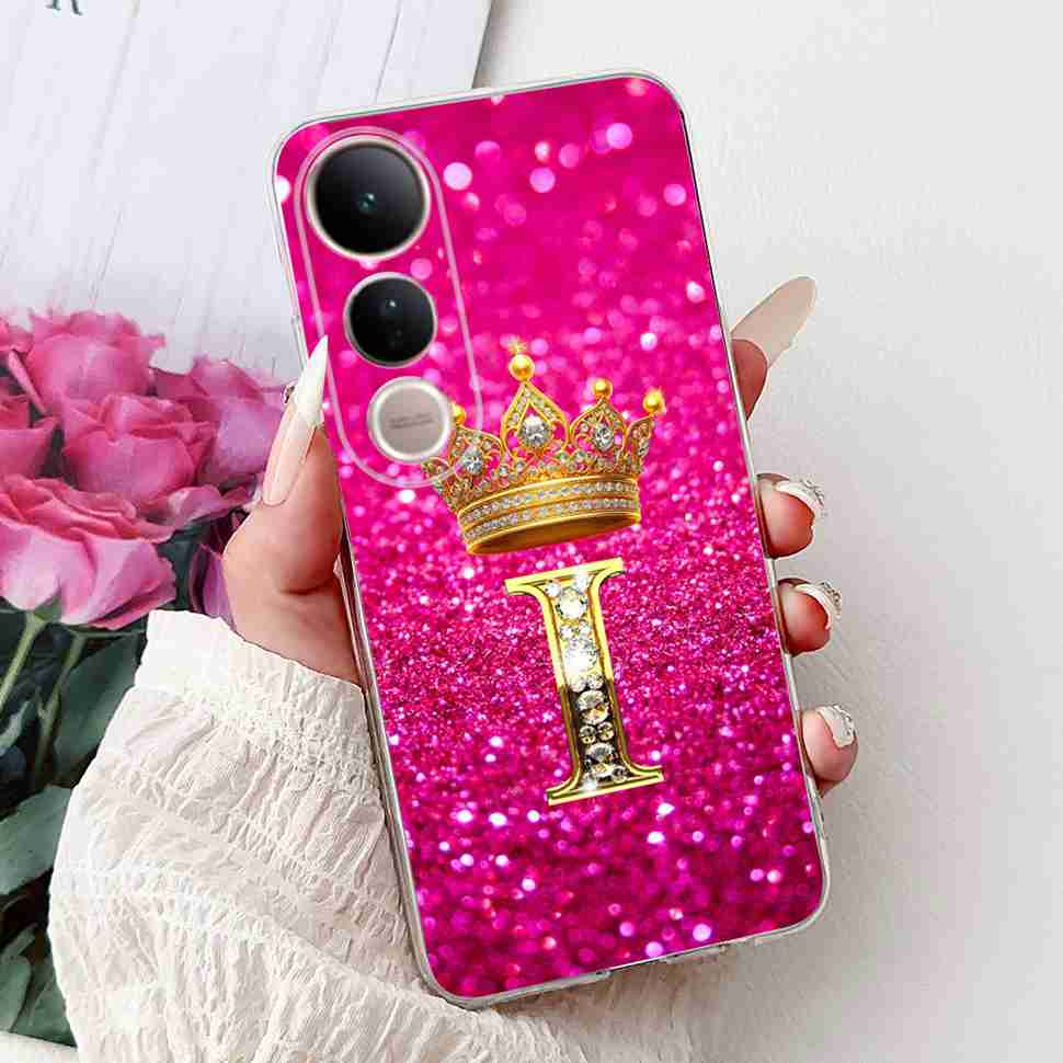For Vivo V50 Lite 5G Case Luxury 26 Letters Cover Soft Silicone Phone Case For Vivo V50 Lite V50Lite 5G Back Cover Fundas