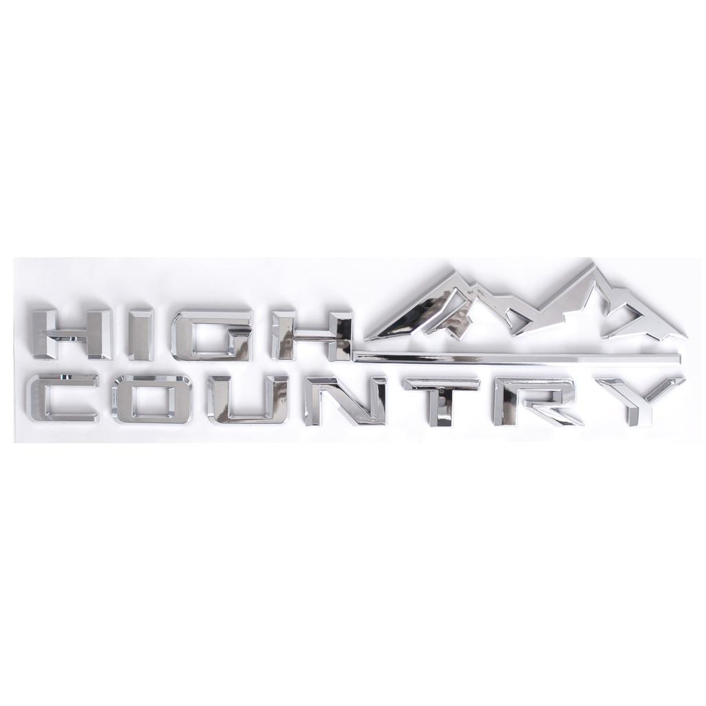 3D High Country Emblem Decal Car Fender Door Tailgate Badge Nameplate Sticker For 19-21 Silverado 1500 2500hd 3500 hd