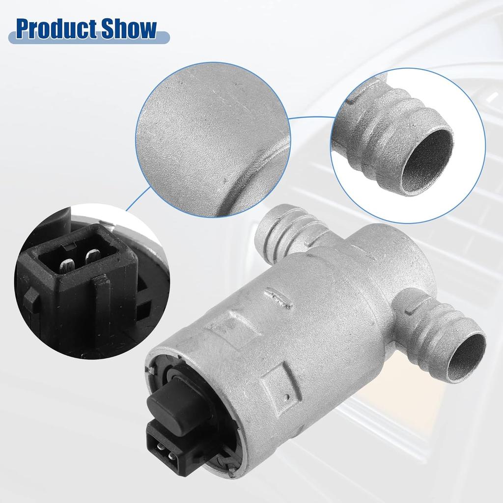 ACROPIX Idle Air Control Valve Fit for BMW 318i 740i 1991-1995 NO. 13411247197 - Pack of 1 Silver Tone