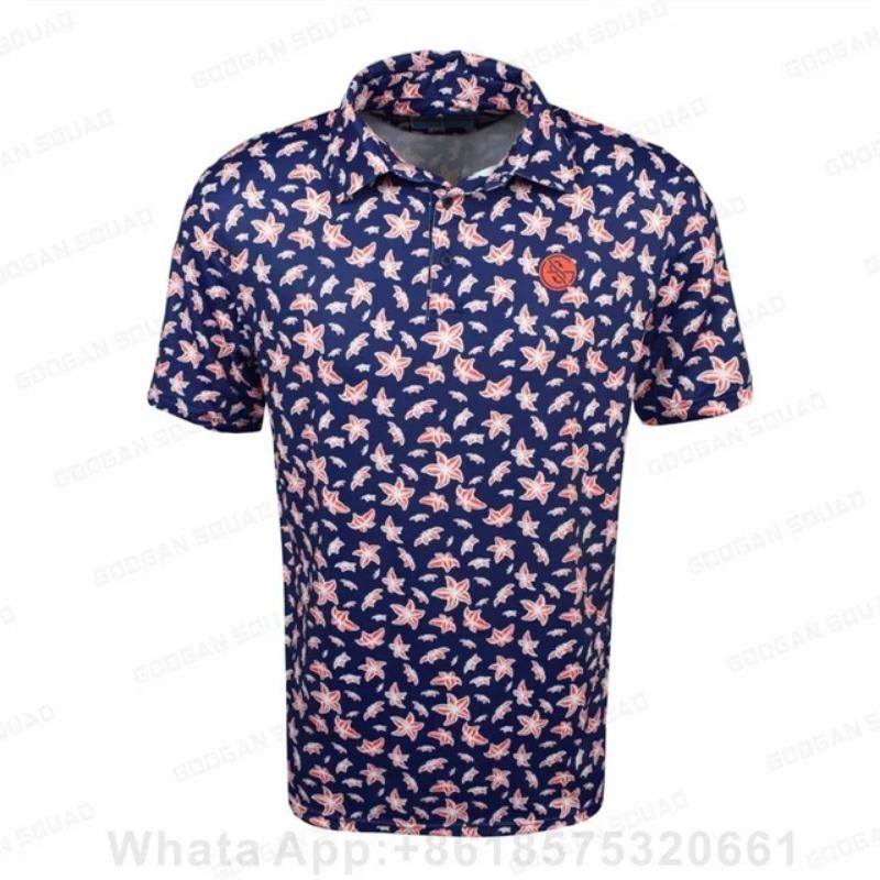 Herren Golf T-Shirt Kurzarm Sport Freizeit Poloshirt Outdoor Hohe Qualität Atmungsaktives Gewebe Sporttrikot Business Poloshirt