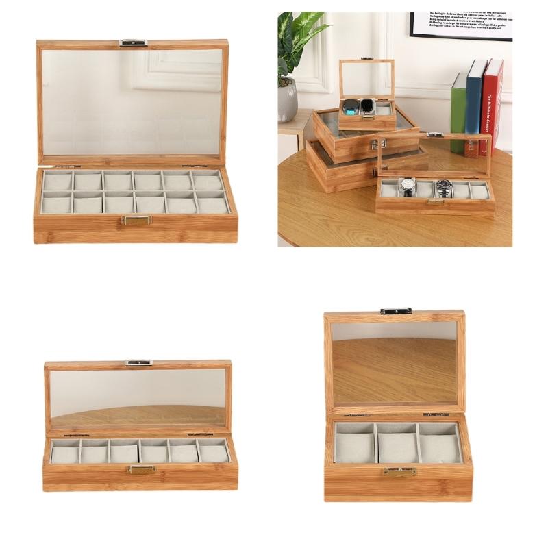 Wood Watch Case Watch Storage Box Stylish Watch Container Practical Watch Holder Watch Organizer Wood Material for Watch