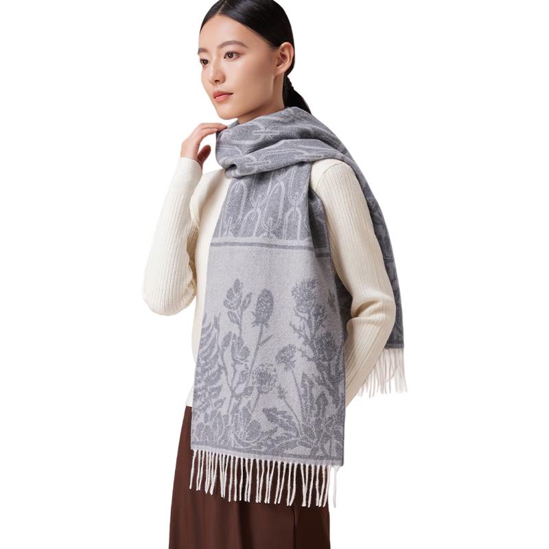 Shanghai Story Women's 100% Pure Wool Scarf Shawl