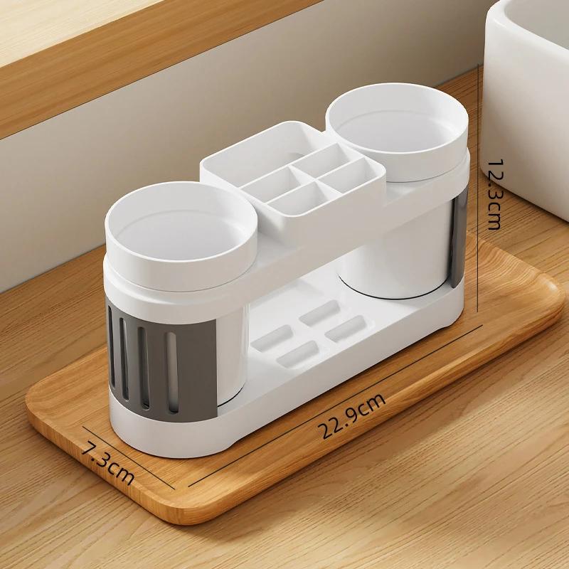Bathroom Toothbrush Toothpaste Shelf Simple Advanced All-in-one Toothbrush Mouthwash Cup Bathroom Wash Set Cup Holder