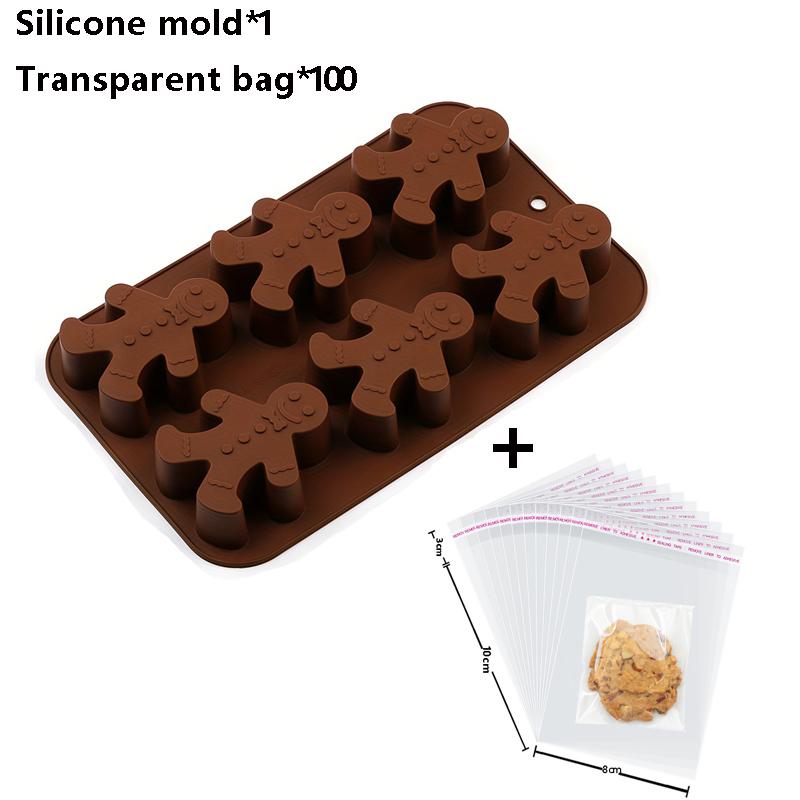 Chocolate Mould Handmade Candy Jelly Pudding Mold Flower Snowman Shape Silicone Moulds Baking Tool for kitchen Accessories