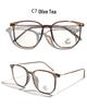 Xunge Retro Tea-Colored Flat Lens Glasses for Women