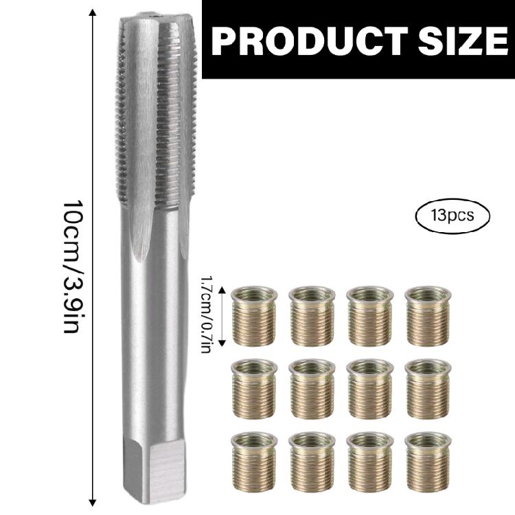 Zündkerzen Gewindereparatur-Satz Zylinderkopf Nachschneide-Satz Reparaturwerkzeug Benzinmotor M14x1.25 Einsätze M16x1.25 Gewindeschneider Satz