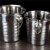 3L 5L 7L Edelstahl Bar Eiskübel Zwei Griffe Champagnerkübel Weinkübel Spieß Weinfassbehälter Ktv Club Supplies