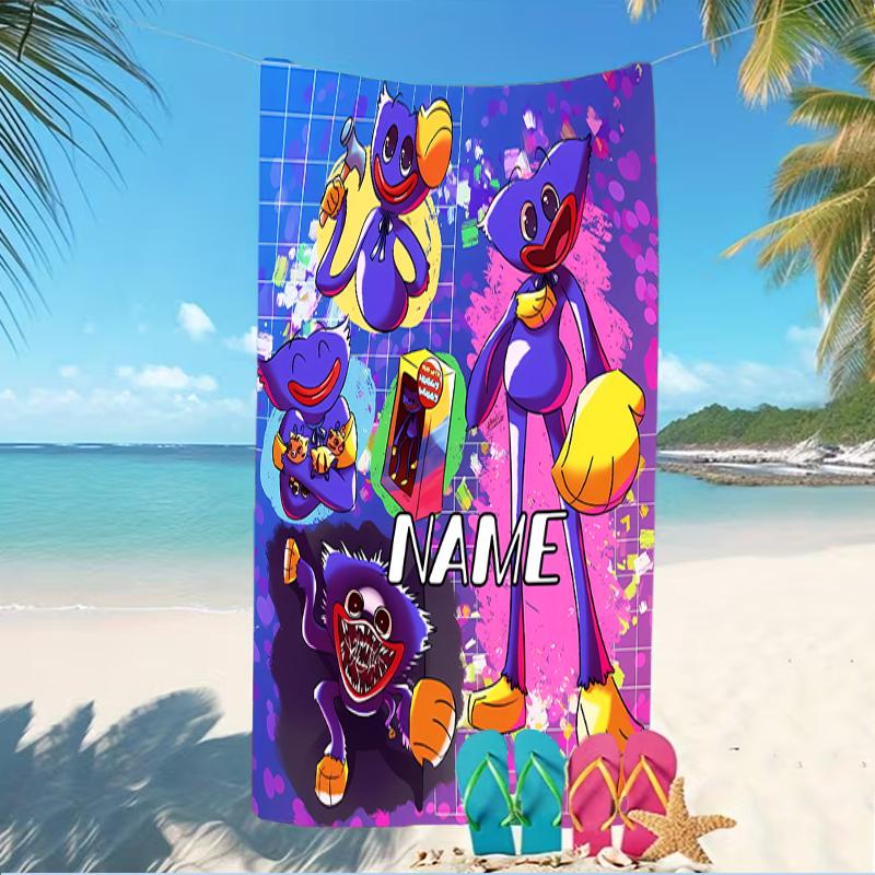 Customizable personalized beach towels Poppy Playtime themed designs.Suitable for the beach, yoga, sports;ideal as beach accessories