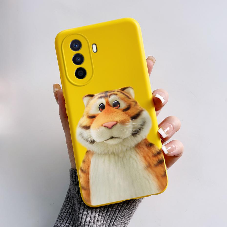 Silikon-Rückseite mit niedlichem Panda-Hasenmotiv für Huawei NOVA Y70 (6,75 Zoll).