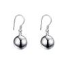 Sterling Silver Ball Bell Earrings for Women - Simple and Trendy Dangle Jewelry Gift