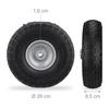 Relaxdays roue de diable set de 2, caoutchouc 260x85 mm, increvables, 16 mm, 4.1/3.5-4 essieu, jusqu'à 150kg, noir-gris