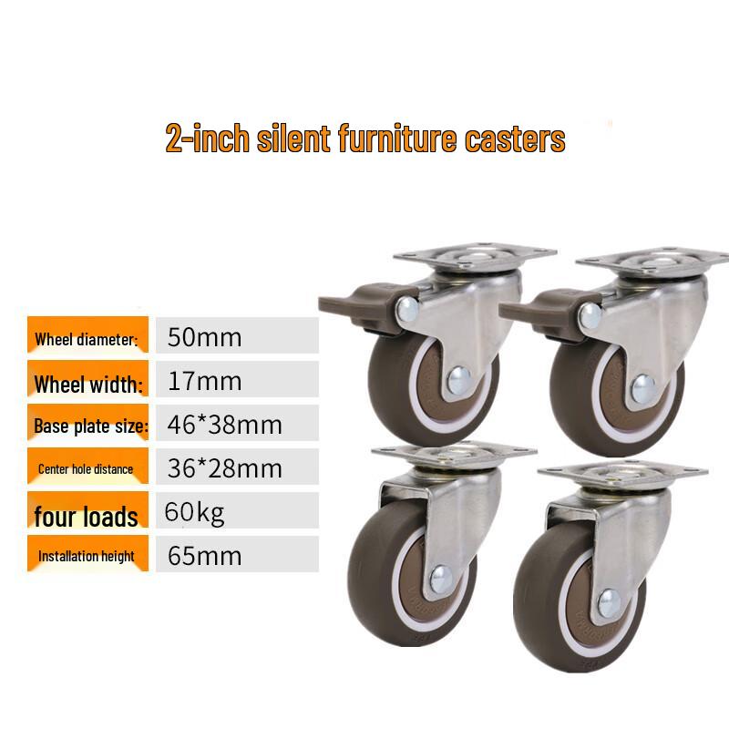 Shangjinsheng Silent TPR Furniture Caster Wheels