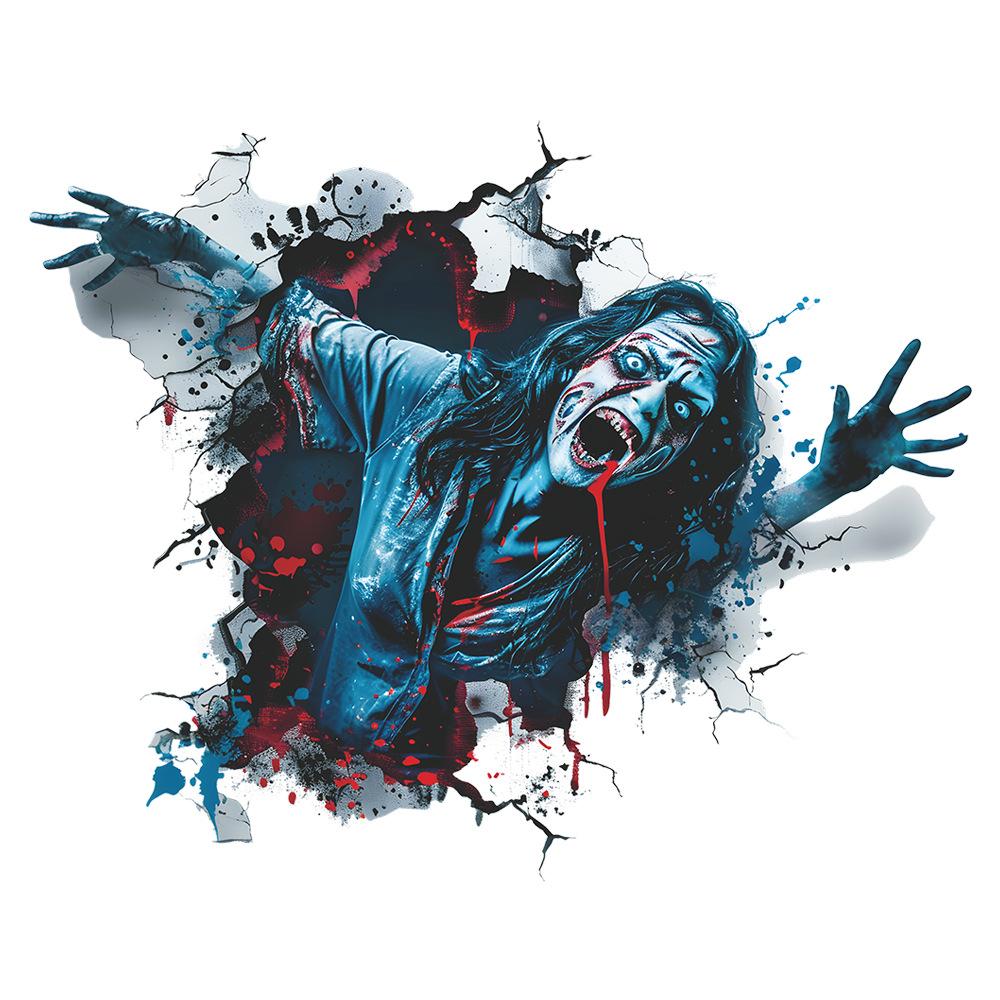 

Fun-e96 Хэллоуин Сломанная стена Триллер Женский призрак Спальня Гостиная Домашнее украшение Декоративные настенные наклейки 40*60CM/fun-e96