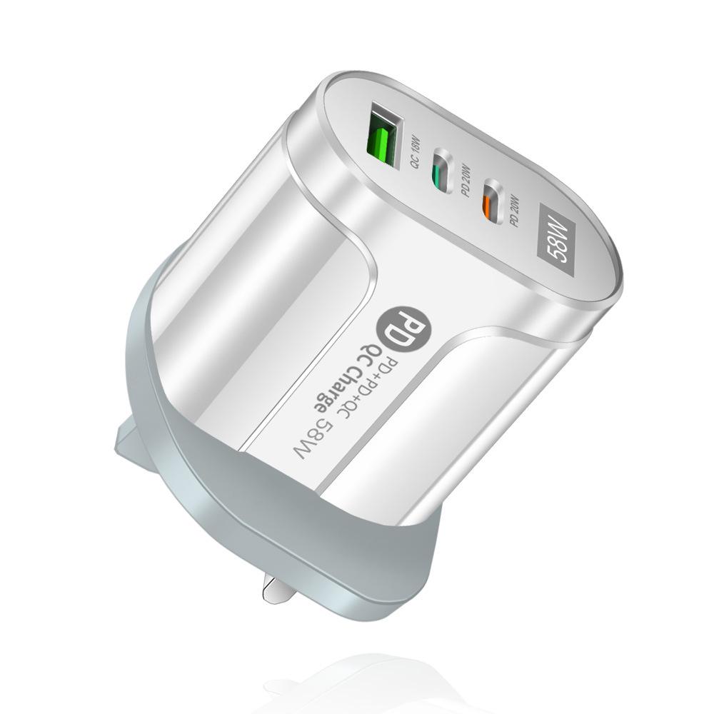 Luminous 58W Dual Fast Charger with 2PD & QC3.0 - EU/US/UK/KR/AU Standard