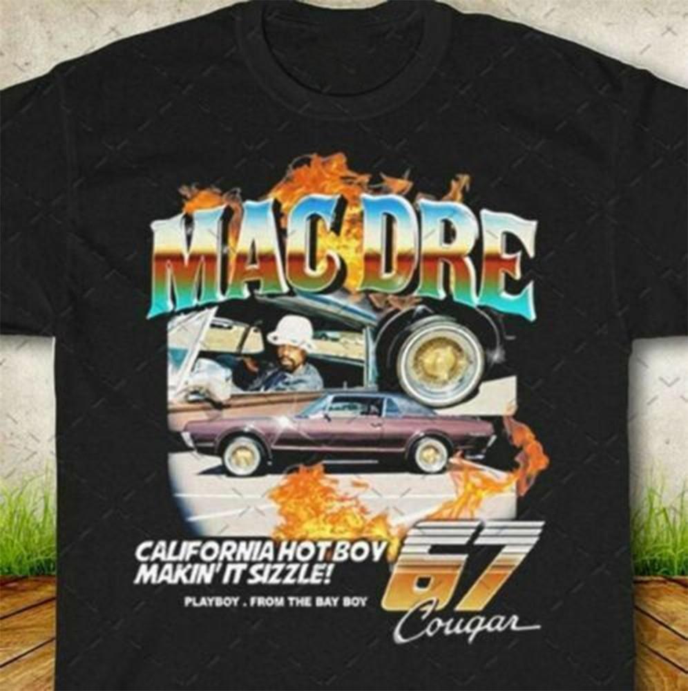 Рэп футболка Mac Dre Ретро Винтаж Размер S-5XL Черная Унисекс Футболка Унисекс Футболка XXXXL