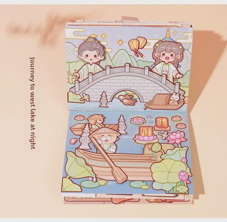 Xiao Mashu Jiangnan Travel DIY Sticker Set - New Chinese Style Quiet Book Decor