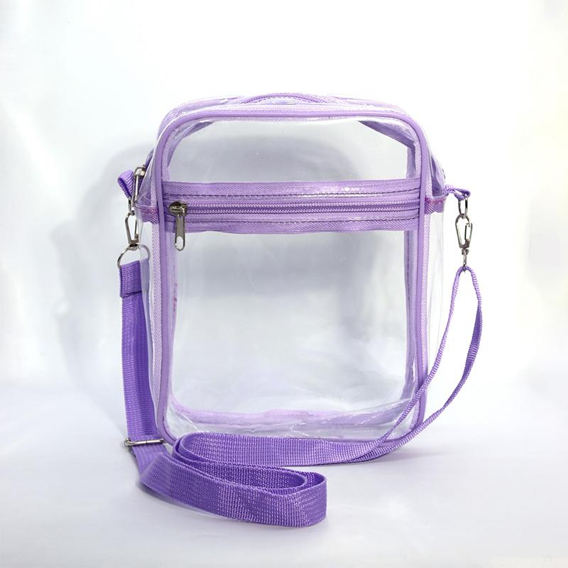 Simple Transparent Pvc Crossbody Bag Clear Waterproof Shoulder Bag Travel Cosmetic Bags Toiletries Storage Bags