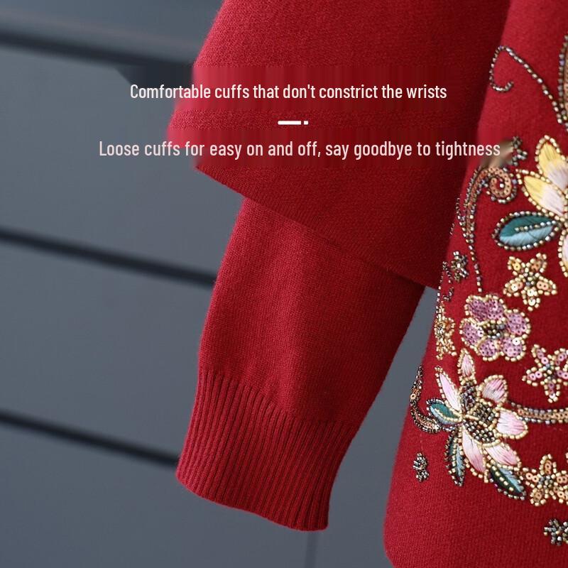Women's Neo-Chinese Style Knitted Cardigan Set