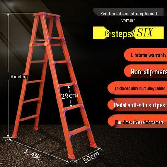 Multi-functional A-frame Aluminum Alloy Folding Telescopic Ladder for Indoor & Outdoor Use
