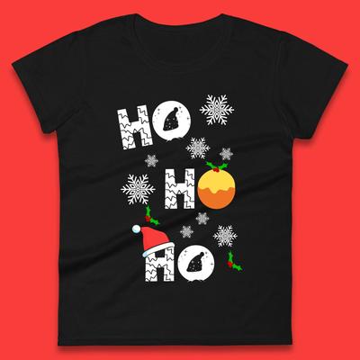 Ho Ho Ho Christmas Womens T Shirt Mens Tops Tees Unisex Christmas Santa Hat Top
