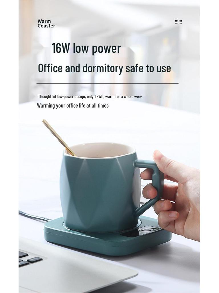 Smart 55° Heating Coaster: Constant Temperature Cup Warmer for Hot Drinks
