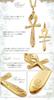 [Aloha Lokahi] Hawaiian Jewelry Necklace, Stainless Steel, Surgical Stainless Steel, Yellow Gold, Ankh, Cross, Scroll, with Cable Chain, 50cm