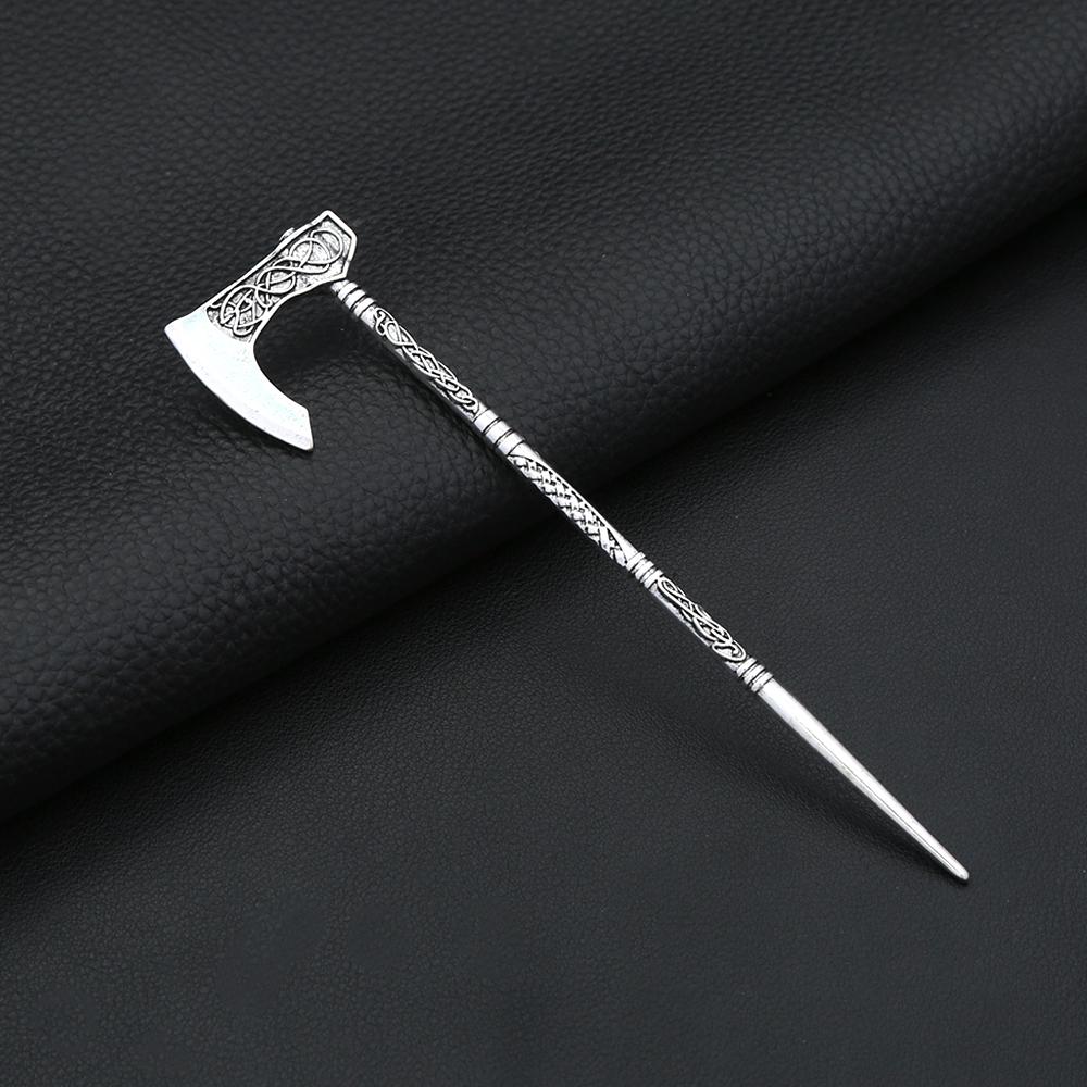

Винтажные скандинавские викинги лунная фаза меч заколки для волос модный панк викинг животное палочка для волос для женщин мужчин амулет ювелирные изделия Hair Sticks