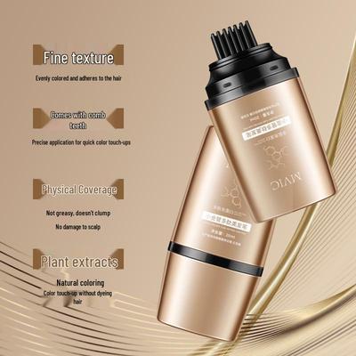 MVIC Plant-Based Hair Dye Pen - Disposable Comb for White Hair Coverage, Non-Damaging, Official Authentic Product.