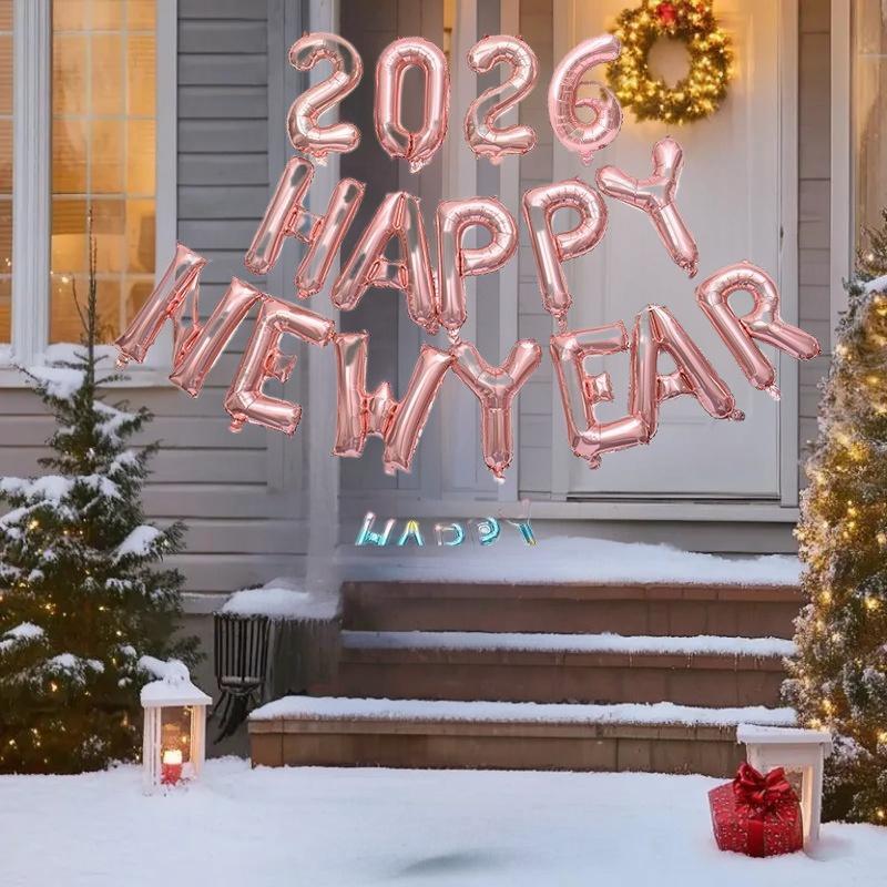 Kick off 2026 with Our Happy New Year Foil Balloon Set & Party Atmosphere Props