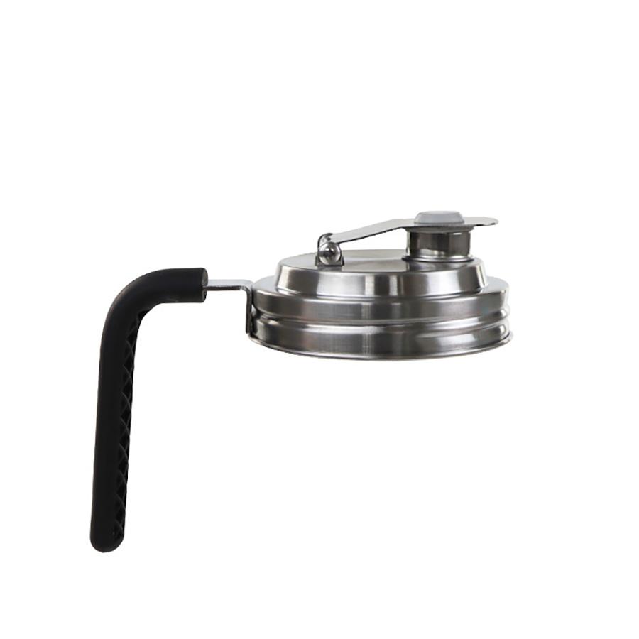 Stainless Steel Mason Jar Lids with Rubber Gasket and Handle Pour Spout Lids Reusable Mason Jar Lids for Wide Mouth Mason Jars