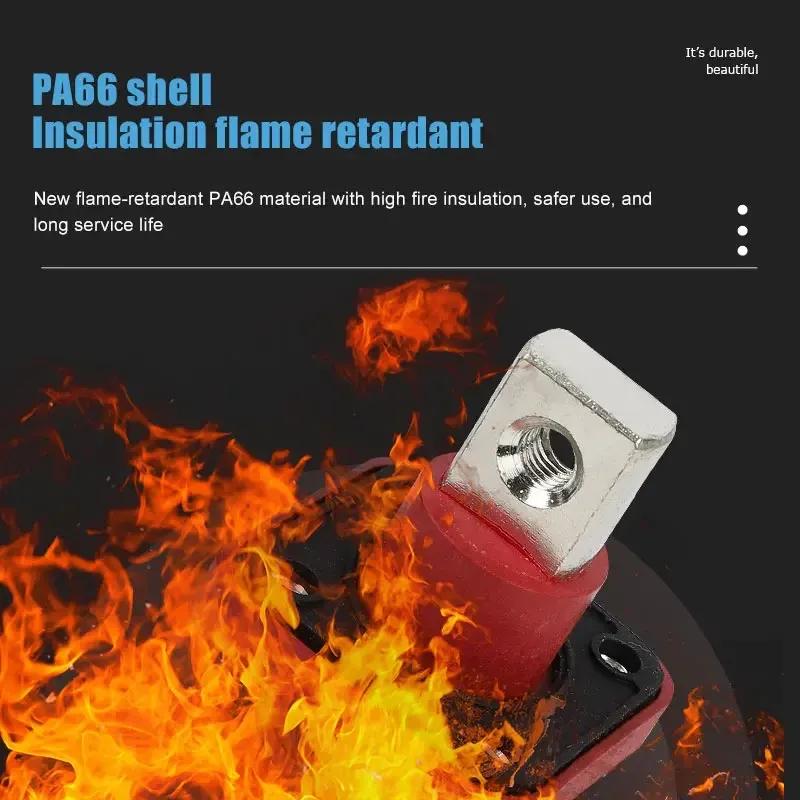 500A Square Copper Lithium Battery Energy Storage Terminal Connector 120/200/300A Wall Penetrating Screw Type Terminals Block