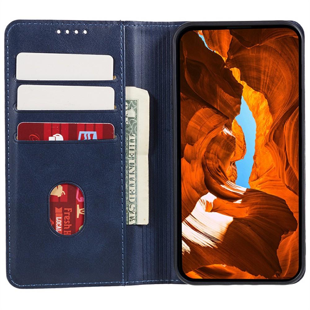 For iPhone 17 Pro Case Strong Magnetic PU Leather Phone Cover Calf Texture