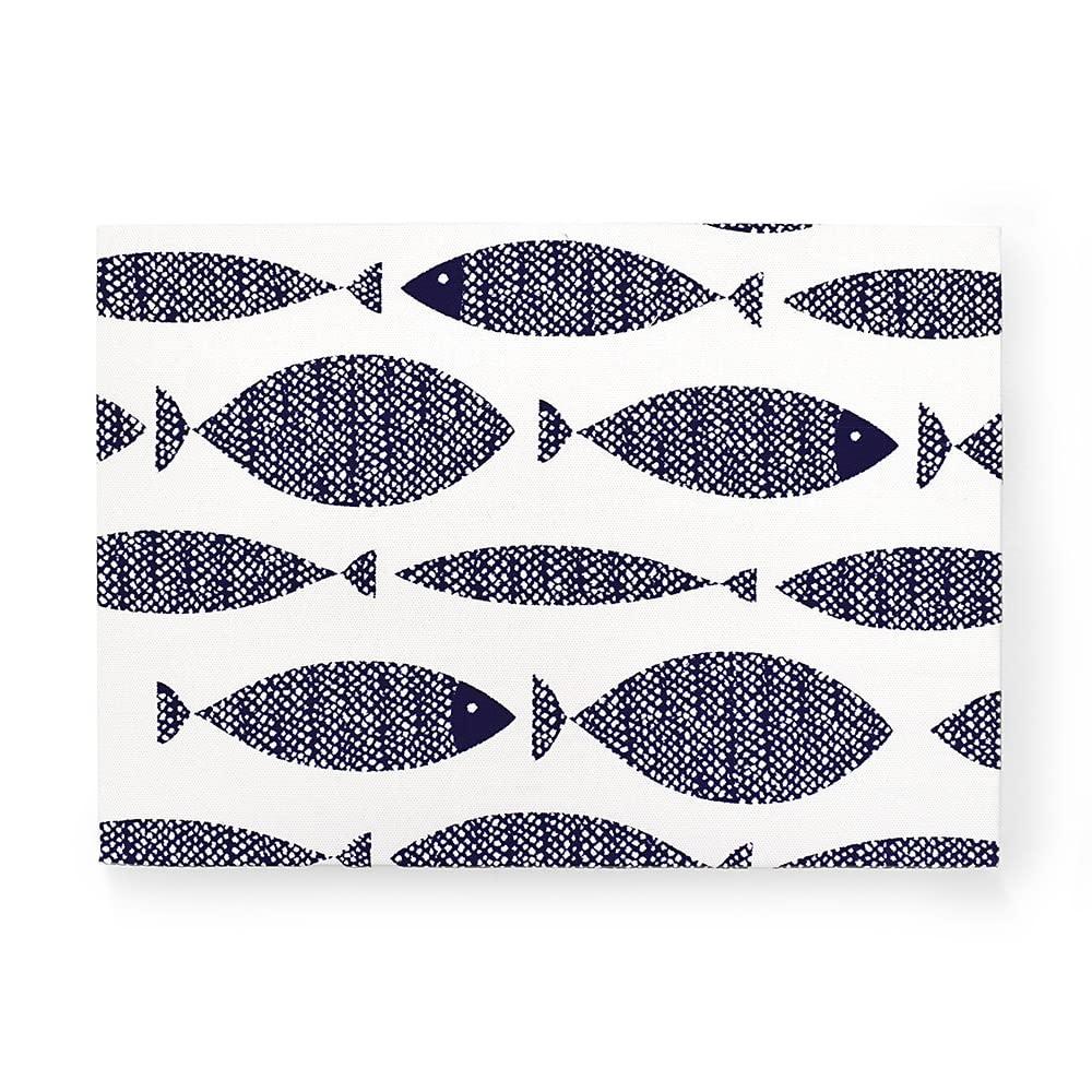 

STYLE Decor Fabric Wall S x Blue W4900500 Panel, Nordic, Cute, Modern, Interior, Hanging, Size, 18.6cm 26cm, Fish,