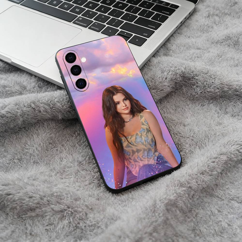 

superstar-Selena- Gomez Soft Silicone phone Case for Samsung Galaxy A73/A71/A72/A70/A53/A52/A51 - Black Samsung a10