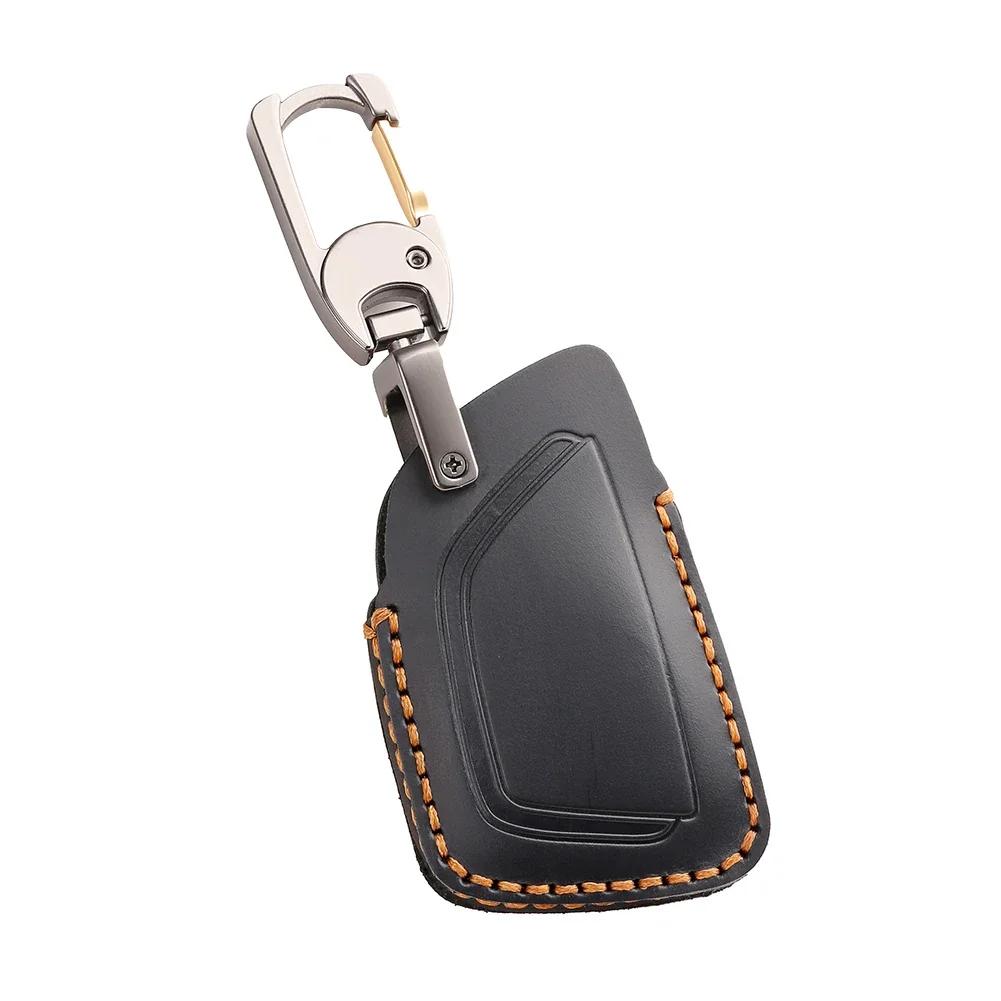 1pcs Leather Car Key Fob Case Covers 5 Button Compatibility Suit For Chevrolet For Silverado 2024 - 2024 For Sierra 2024 - 2024