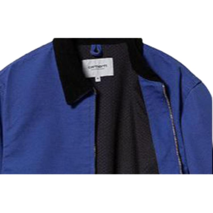 Carhartt WIP Detroit Jacket Classic Detroit Collar Drop Shoulder Zip Jacket Men Jacket Blue I031947-1F6-02