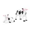 2pcs Cows Figurine Resin Animal Sculpture Crafts Miniature Garden Ornament Gardening Bonsai DecorationsM
