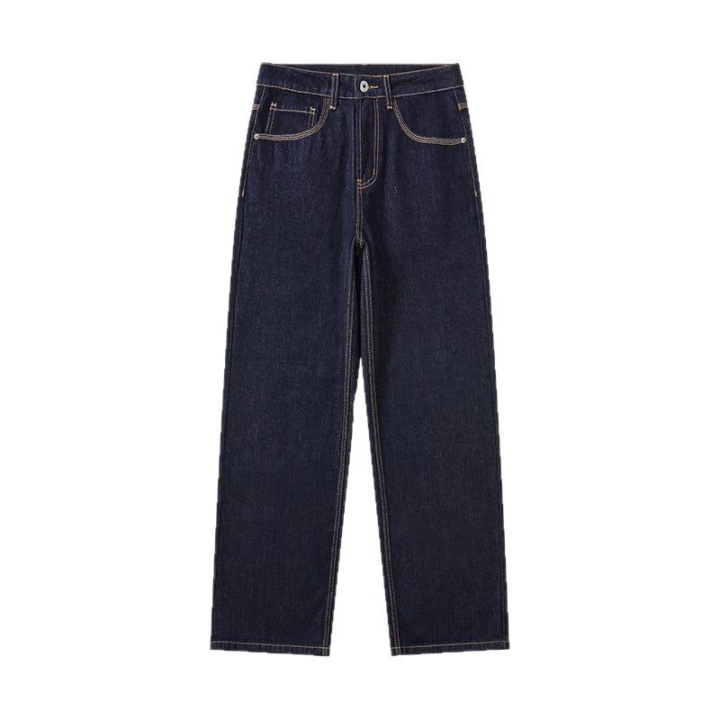 Jeans men's autumn new American retro cleanfit loose wide-leg casual straight long pants