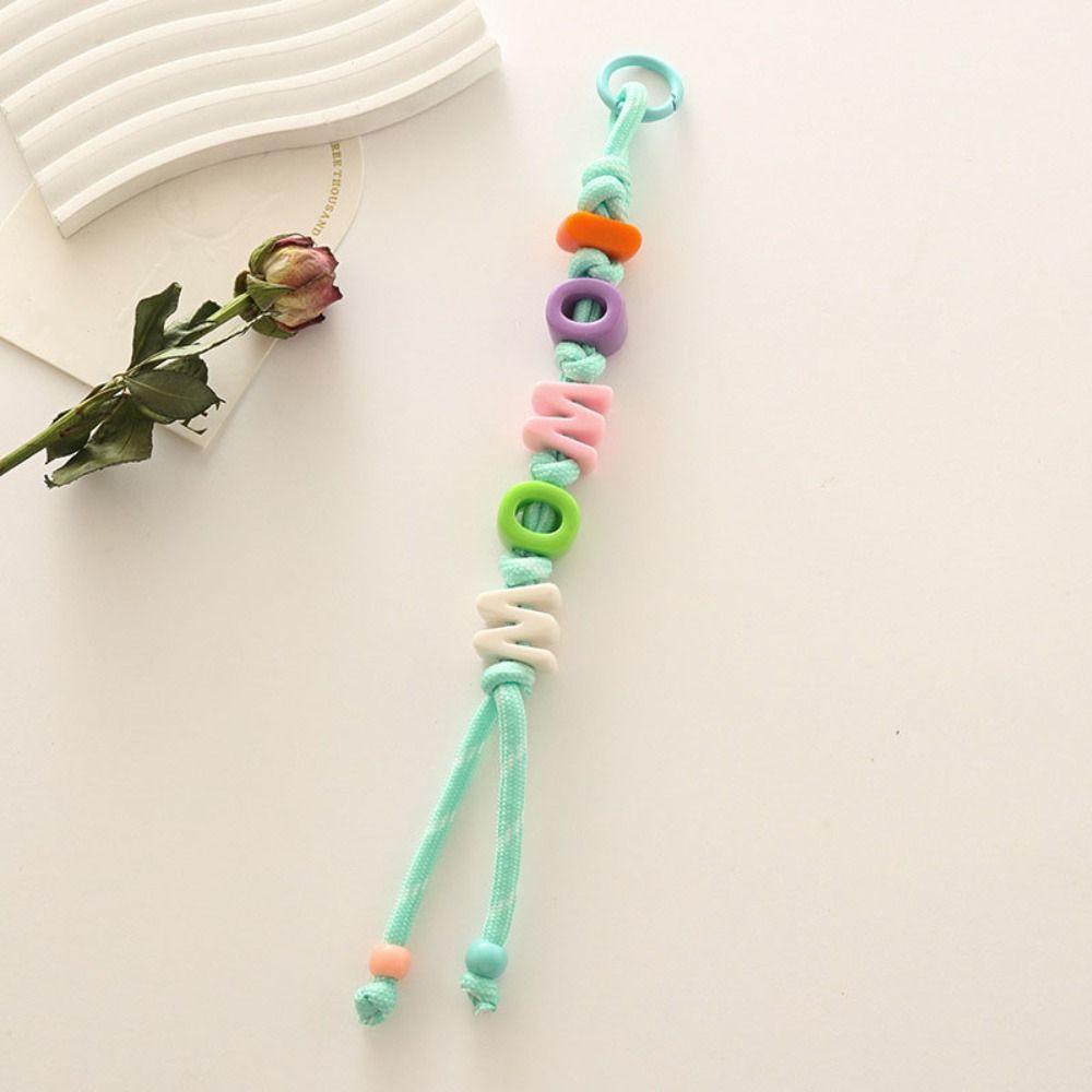 Anti-Lost Mobile Phone Lanyard Colorful Car Keyring Cute Beaded Tassel Pendant  Friend Gift