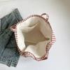 Plaid Canvas Bag, New Tote Bag, Casual Large-capacity Shoulder Bag, Fashionable Underarm Bag.