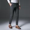 Summer thin men's striped casual pants trendy small feet trousers men's British trousers men's slim men's trousers