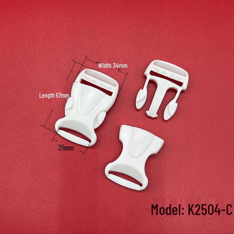 High-Quality White Plastic Snap Buckle for Backpacks and Schoolbags