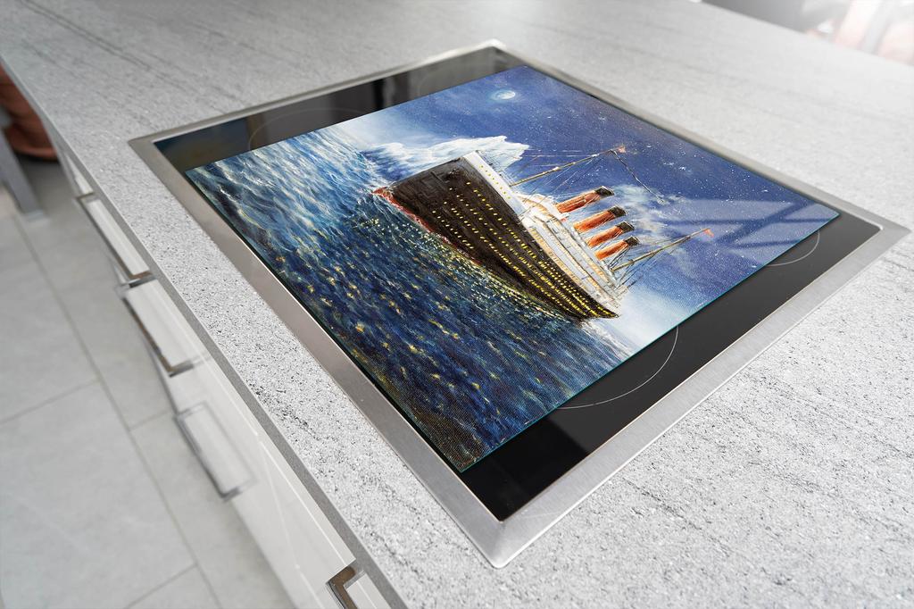 SZKLANA DESKA DO KROJENIA 52x40 TITANIC