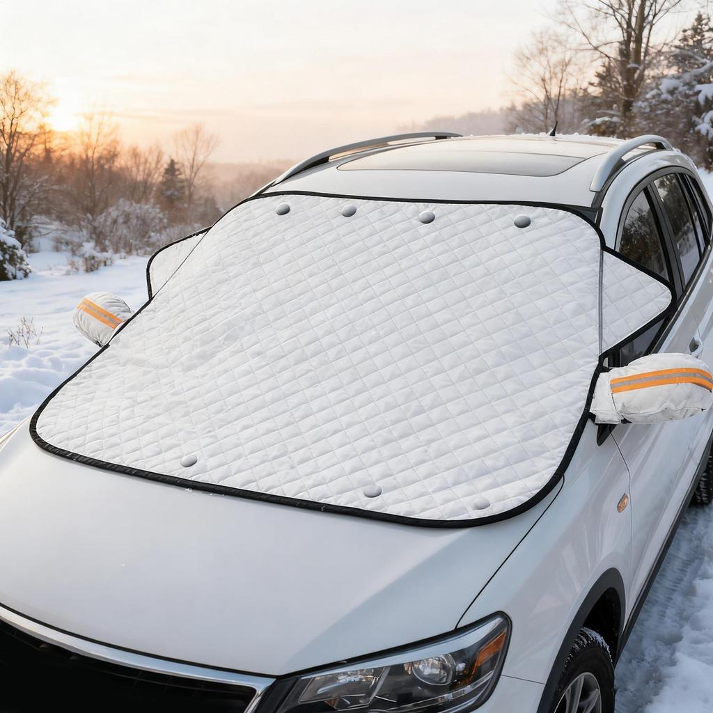 Car Windshield Cover For Ice And Snow Magnetic 3 Layers Windproof Auto Accessories Car Snow Cover For Escape Cold Ice Frost Rain