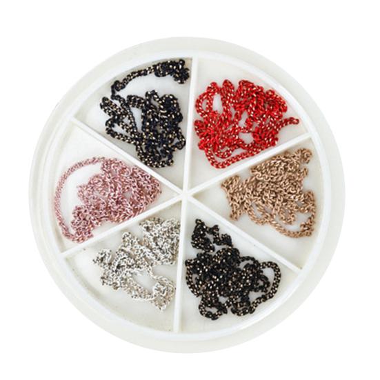 Chain Nail Art Decoration DIY Manicure Accessories Exquisite Colorful Chain Nail Art Jewelry Supplies