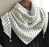 Chic Autumn/Winter Silk Scarf with Magnetic Golden Ball Clasp – Korean Style Neck Warmer